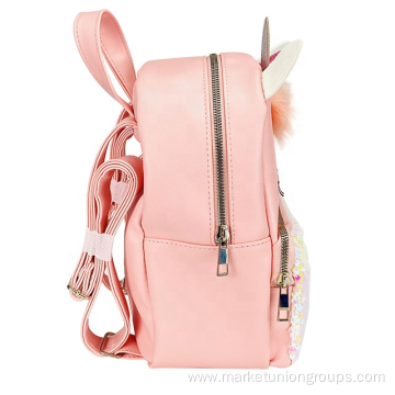 PU Sequin School Cute Cartoon Unicorn Kids Backpack